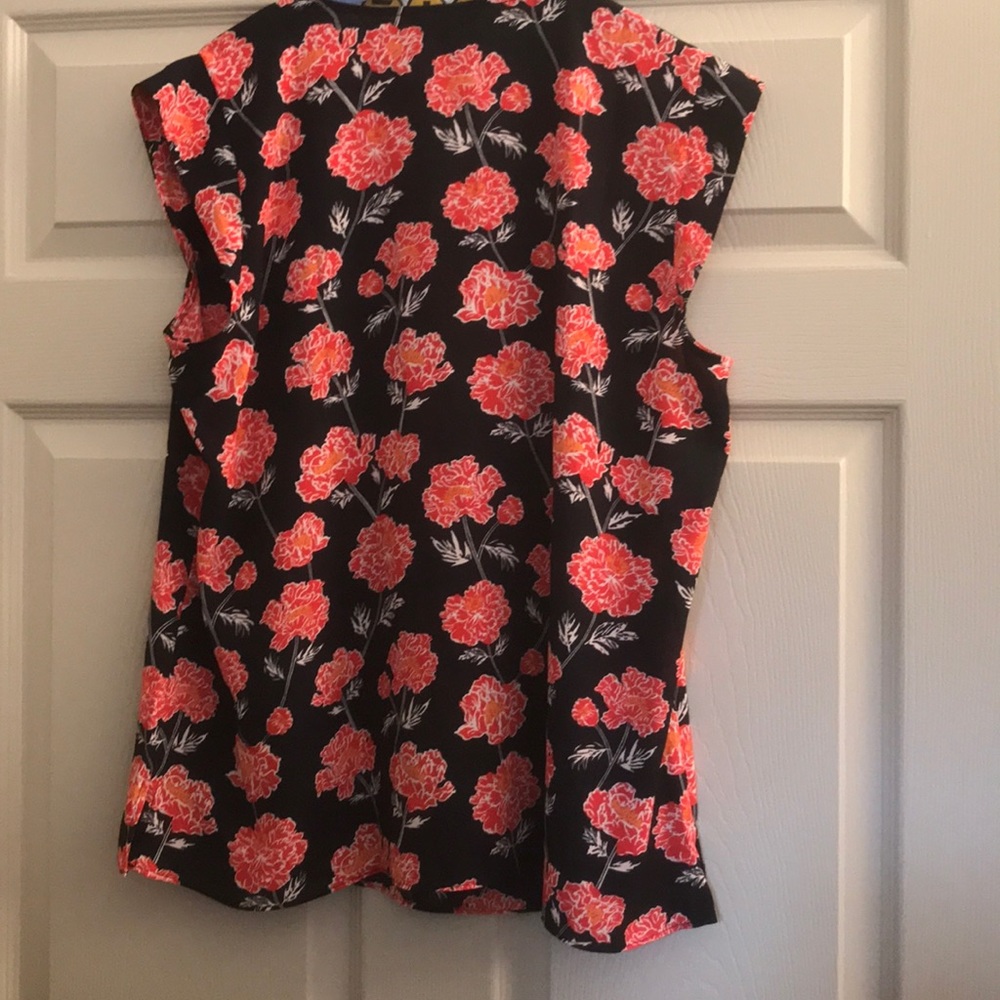 Banana Republic navy / orange blouse